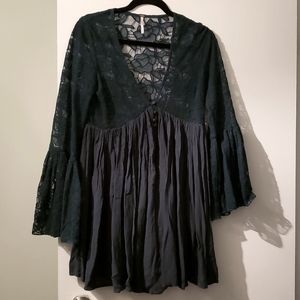 Free People lace dress with bell sleeves - S